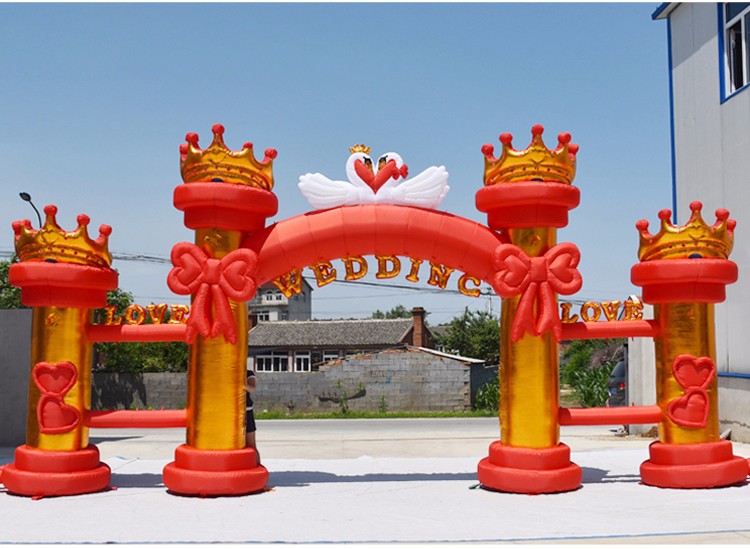 安徽红色婚庆气模拱门